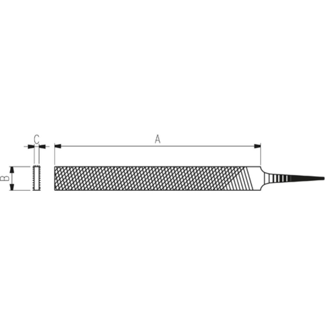 Präzisionsstiftenfeilen 200 mm Hieb 2 sehr schmal