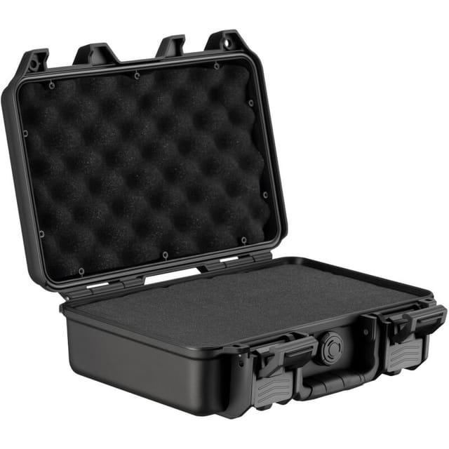 Wiltec - Universalkoffer 32 x 22,9 x 11,2 cm, wasserdichter Transportkoffer, Schutzkoffer aus pp und Glasfaser, Koffer mit Würfelschaumstoff
