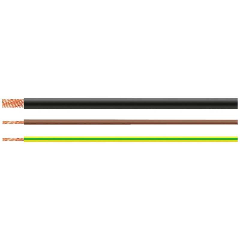 [neuwertig] B-ware Helukabel Einzelader Leitung Kabel H07z-k 1x1.50 Mm² Braun Weiß 100m Polyolefin