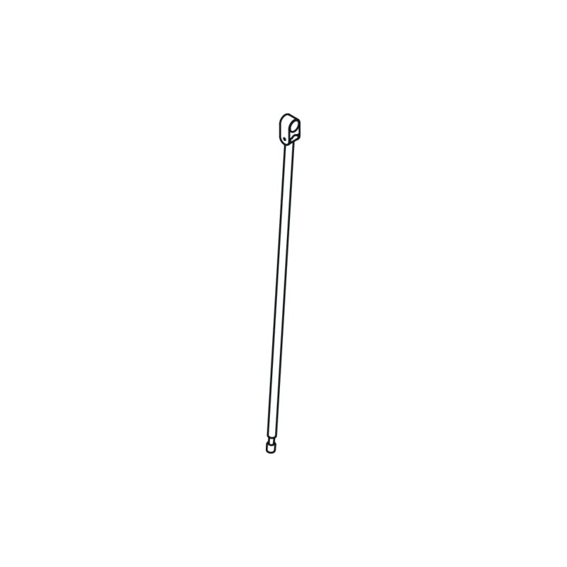 Hewi 950.50.025xa 90 Bodenstütze Edelstahl, Schliff, Anbindung Aus Polyamid, Zur Nachrüstung An Stützklappgriffen Und Wandstützgriffen Duo 950.50..., Montageh: 850 Mm, In Hewi Farbe 90 (tiefschwarz)