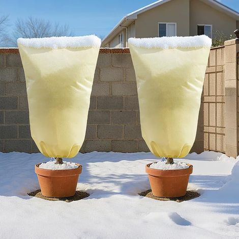 Non-woven Winter Plant Cover 80 G/m² 180x120 Cm, Frost Protection For Large Pots