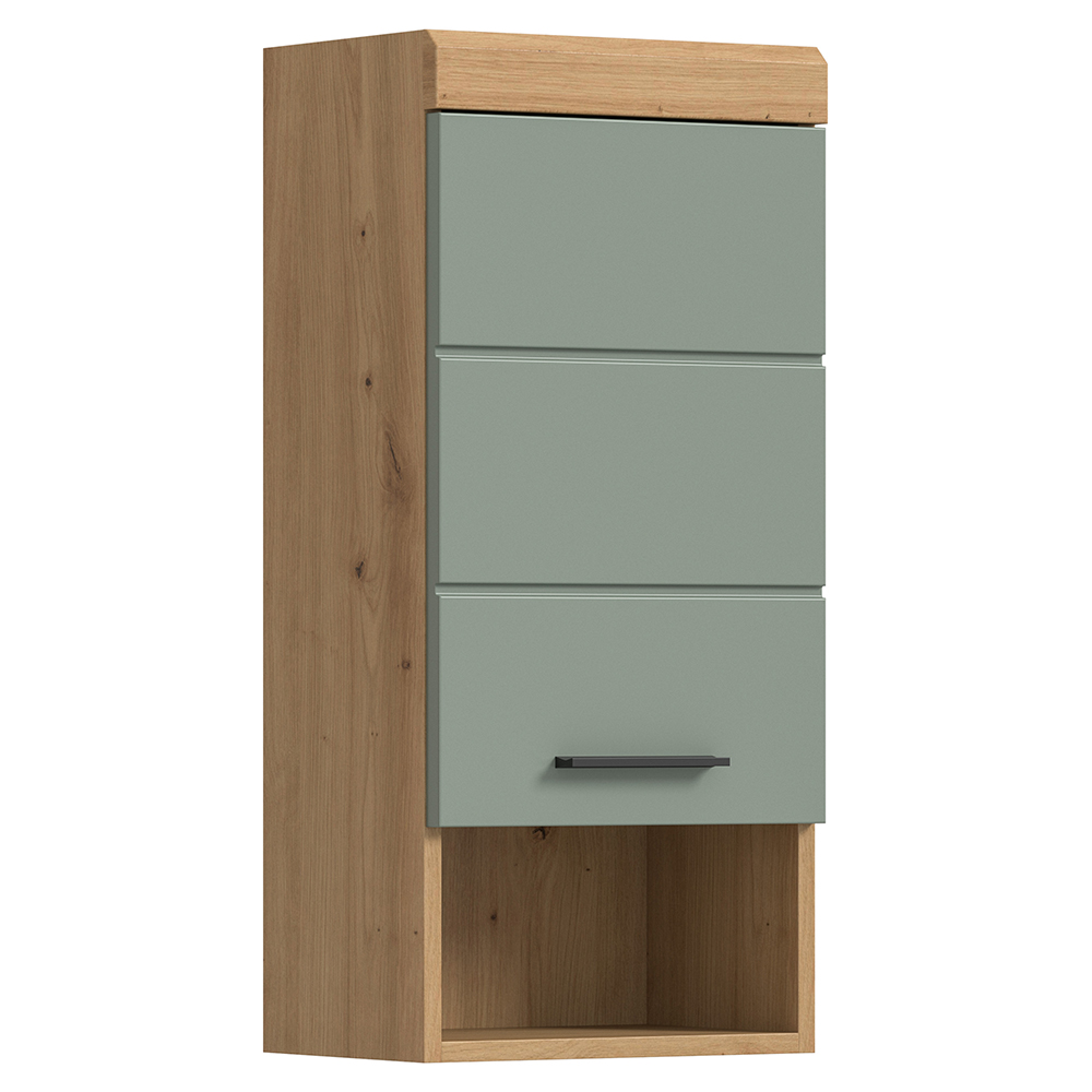 Badezimmer Hängeschrank, 37 Cm Breit, In Artisan Eiche Mit Salbei - Siroco-158