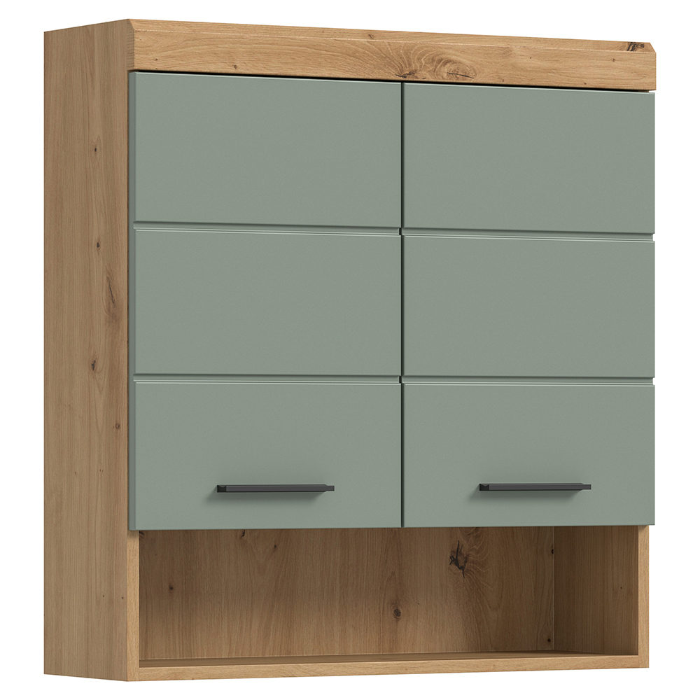 Badezimmer Hängeschrank, 74 Cm Breit, In Artisan Eiche Mit Salbei - Siroco-158