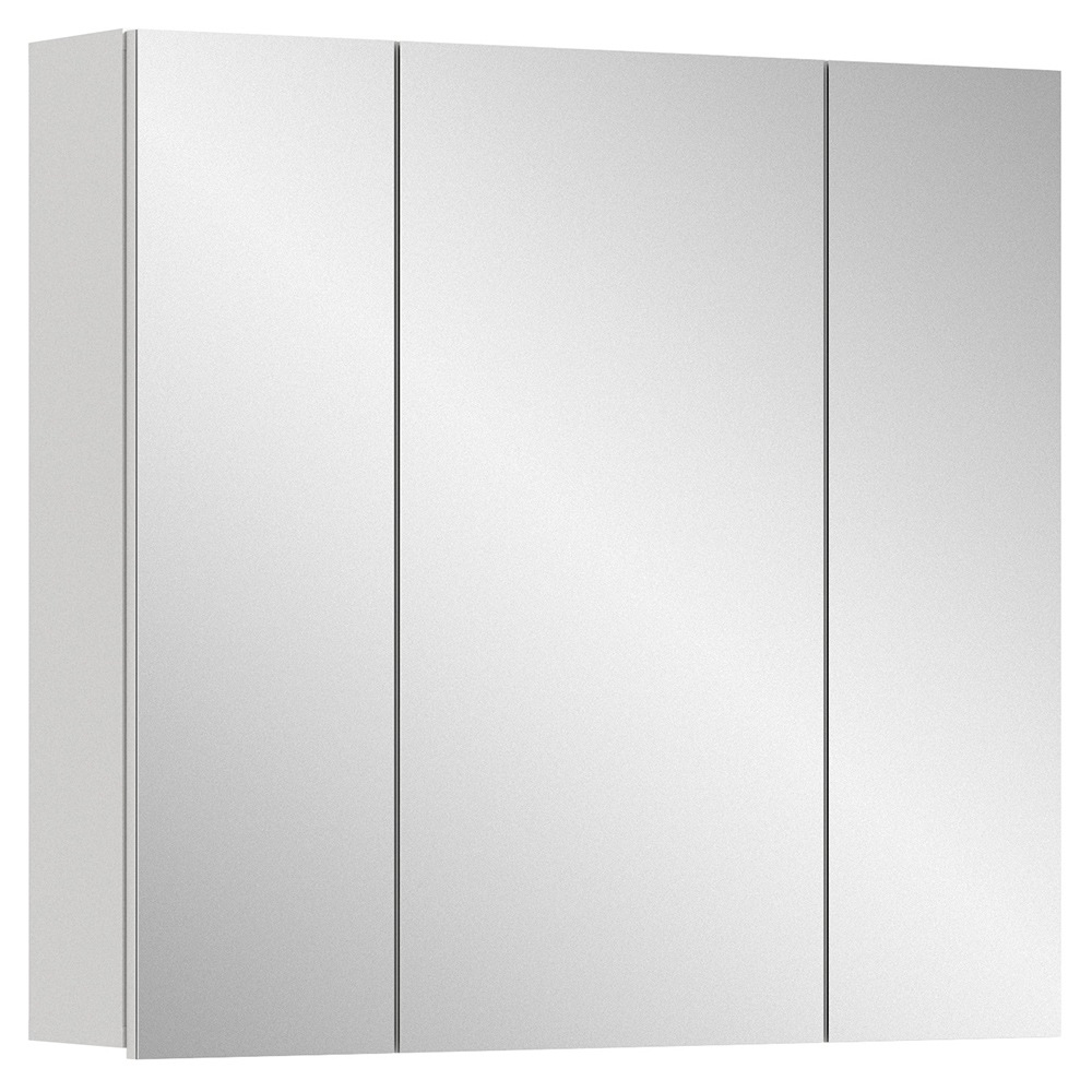 Badezimmer Spiegelschrank Mit 82 Cm Breite In Weiß, 3 Spiegeltüren - Vellore-158