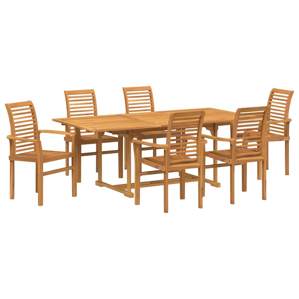 Maison Exclusive - Garten-essgruppe 7 Stk. Braun 200 X 100 X 75 C