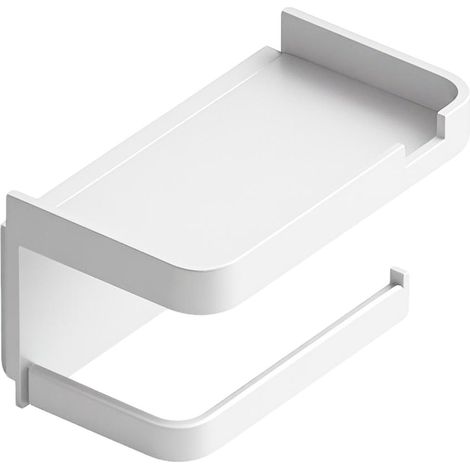 Toilet Paper Holder, Adhesive Tissue Roll Dispenser, Bathroom Storage Organizer Rack With Phone Shelf, Paper Towel Holder For Kitchen Towels