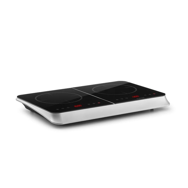 Klarstein - InnoChef - Doppel-Induktionskochfeld, mobiles Kochfeld, 3400 w, Touch Control, Topfsensor, Abschalttimer, 10 Stufen, Überhitzungsschutz,