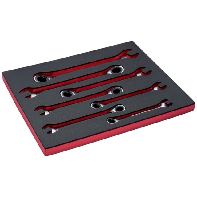 Bahco Fit&Go 3/3 Schaumstoffeinlage Satz Knarren-Ring-Maulschlüssel - 7-tlg.