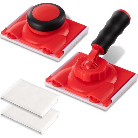 Angle Paint Masking Tool - 12x9 Cm - Plastic - For Edges And Corners - 4 Pieces With 2 Replacement Pads