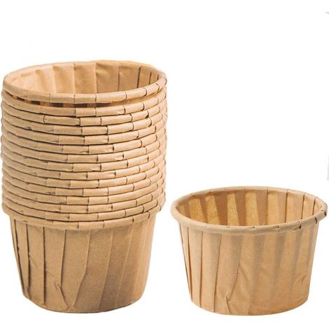 Cupcake Liner - Tulip Shape Baking Cup - Greaseproof Food Grade Paper - 6.5 X 5 X 4 Cm - For Oven Microwave Use - 50 Pieces