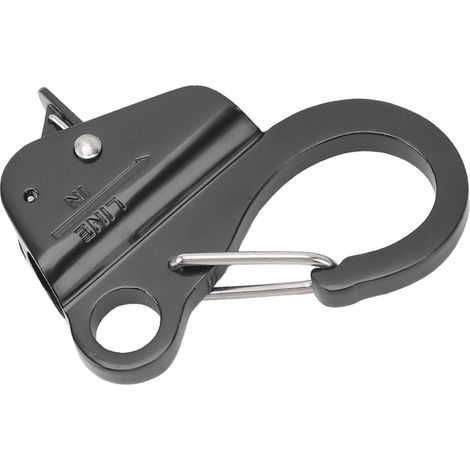 Fender Hook - Adjustable Boat Fender Holder - 3/8 Inch Rope Compatible - Electroforic Black Finish - 1 Piece