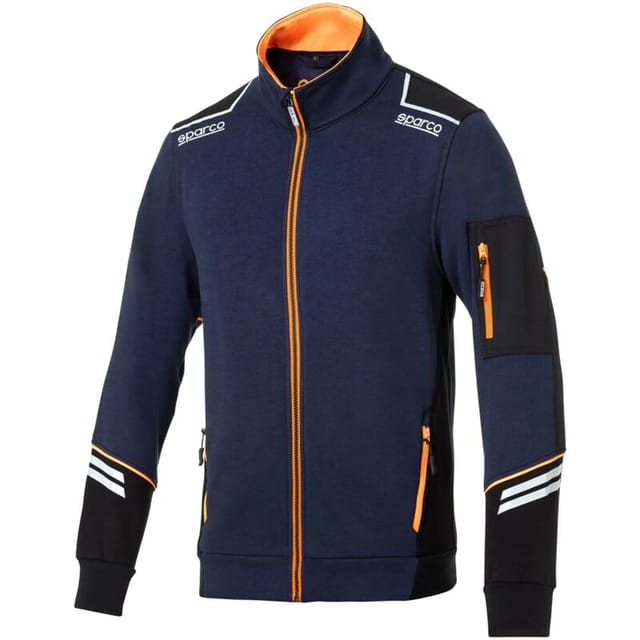 02429BMAF Arbeits-Sweatshirt mit durchgehendem Reißverschluss, Alabama-Blau, s - Sparco