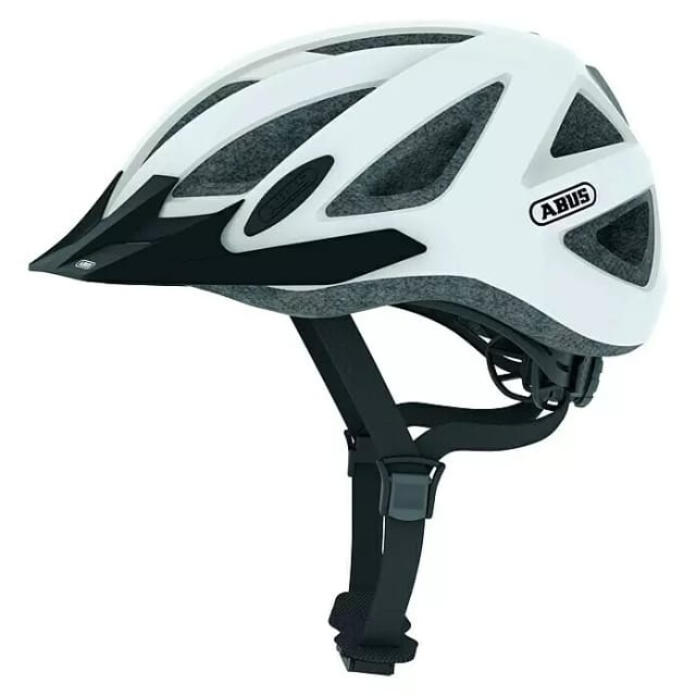 Fahrradhelm City Pro Größe l shiny white - Abus