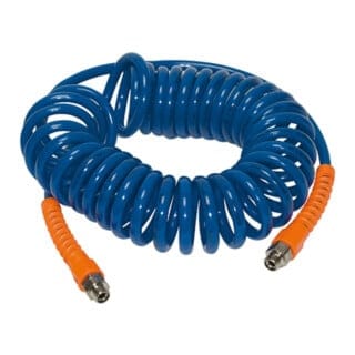 Spiralschl., Verschraubung, Knickschutz, pu, g 1/4, ø 8x5, 7,5 m, sp 16-750 - Riegler