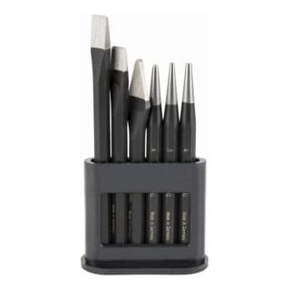 Werkzeugsatz Robust+ 6-teilig (Meißel/Körner/Durchtreiber) - Stier