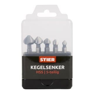Kegelsenker Set 5-teilig Bit-Schaft 1/4' - Stier
