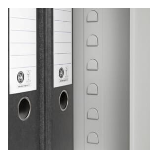 STIER Universalschrank mit 4 Fachböden, 1800 x 800 x 380 mm, lichtgrau, verschweißt, Mehrzweckschrank mit Drehriegelverschluss, vielseitiger