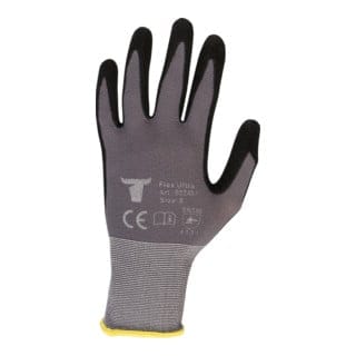 STIER Montagehandschuhe Flex Ultra, 12 Paar, Größe 9, Nitrilbeschichtung, atmungsaktiv, wasserabweisend, optimales Tastgefühl, griffsicher, hohe