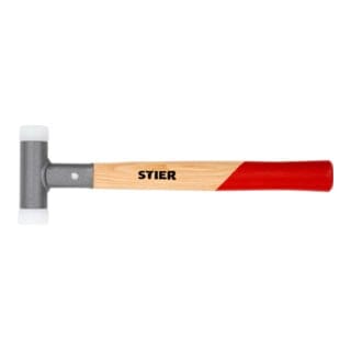 Schonhammer mit Hickory-Stiel, UPE/Nylon (65D/70D), ø 30 mm, rückschlagfrei - Stier