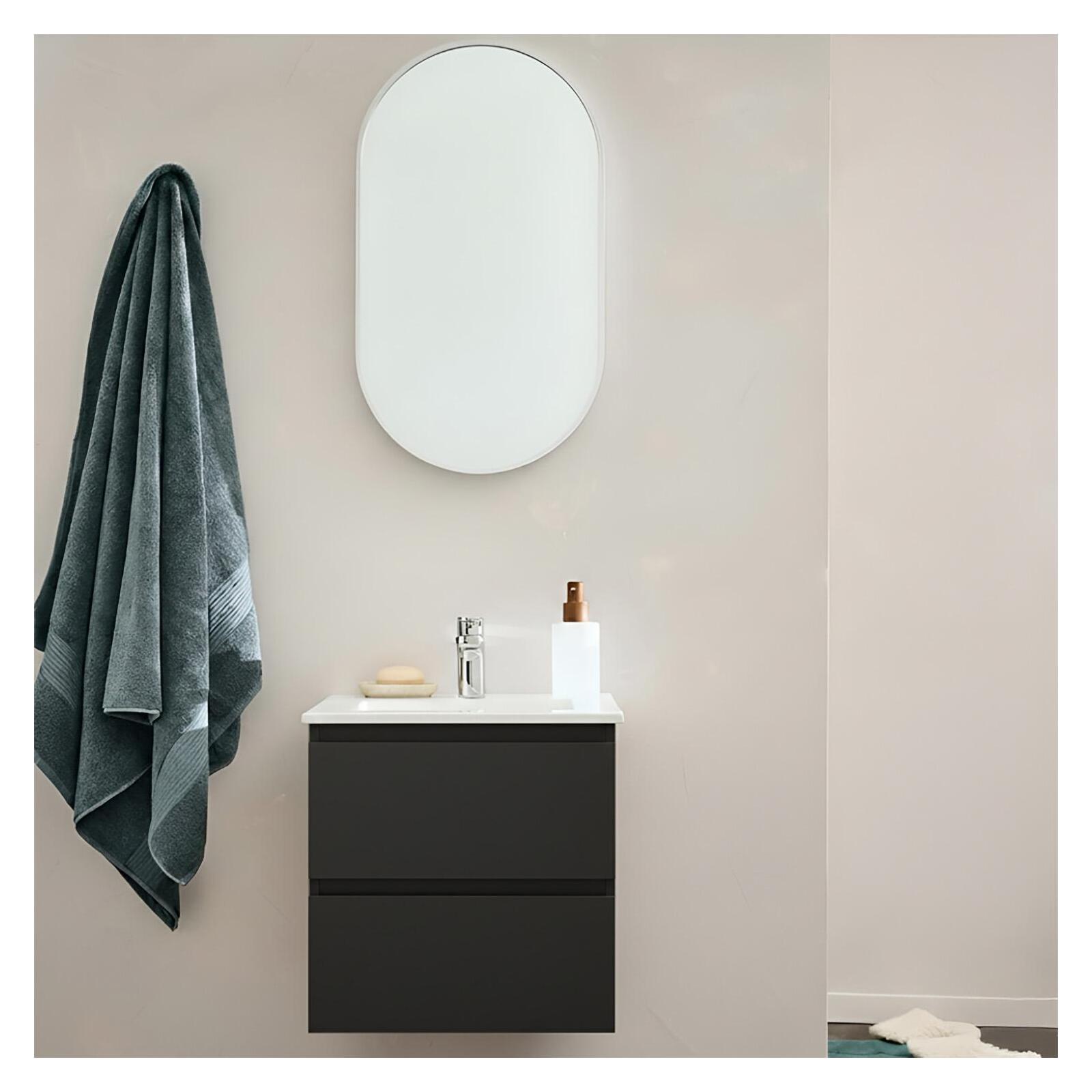 Meuble Vasque Sorrento 45cm Robinet Chromé Et Miroir