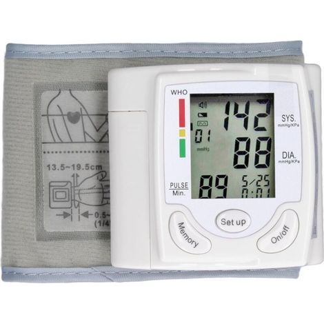 Pair Tensiomètre Au Poignet, Brassard Réglable Avec Écran Lcd, Sphygmomanomètre Numérique, Machine Pour La Maison Et Les Voyages