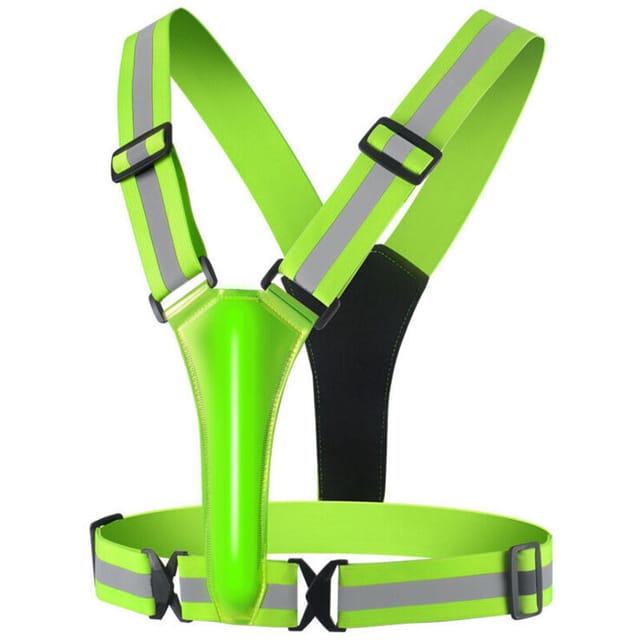 Tigrezy USB-wiederaufladbare LED-Sicherheitsweste – Reflektierend – mit LED-Beleuchtung und 2 Reflektorstreifen zum Joggen, Wandern oder Radfahren
