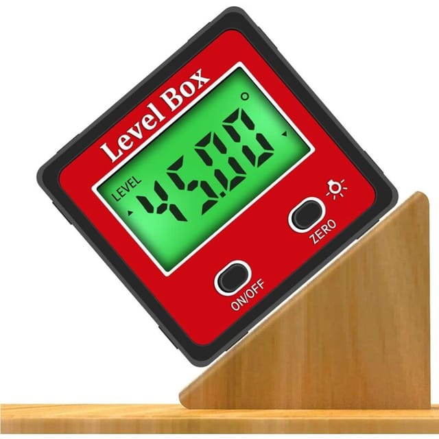 Digitales Neigungsmessgerät Mit 2 Tasten, Digitales Lcd-winkelmesser Mit Magnetfuß, 4 Wasserdichte 90°-winkelmesser Für Neigungsmessungen, Kfz-reparaturen, Rot