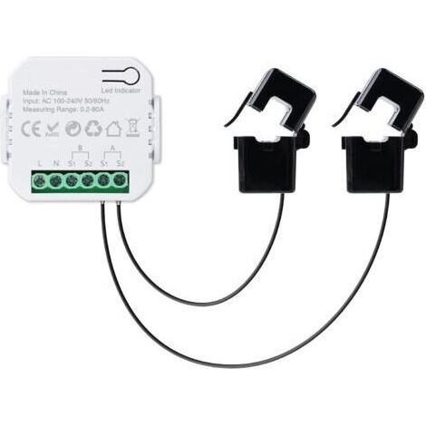 Royaluxe-smart Meter Moniteur D'Énergie Wifi, 80a Ac 100-240v Wifi Moniteur D'Énergie Domestique Compatible Avec Tuya Smart Life
