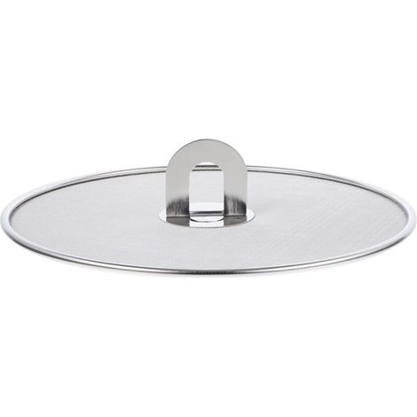 25cm Stainless Steel Stove Grease Splatter Screen Grease Splatter Guard Oil Splatter Cover With Folding Knob Stove
