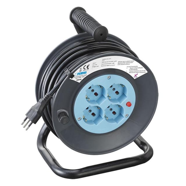 No Brand - Elektrische Verlangerungskabeltrommel 15 Meter 3x15 Shuko-Buchse Fervi a010/15