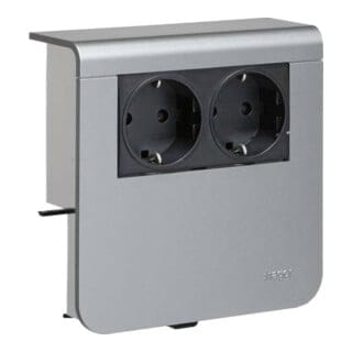 Hager Geräteträger 2 STD SL 20x80 Dekor Alu SL20080900D1