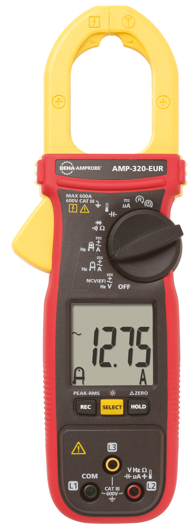 AMP-320-EUR Stromzange, Hand-Multimeter digital cat iii 600 v Anzeige (Counts): 6000 - Beha Amprobe