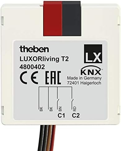 LUXORliving T2 2-fach Binäreingang-Tasterschnittstelle, weiß - Theben