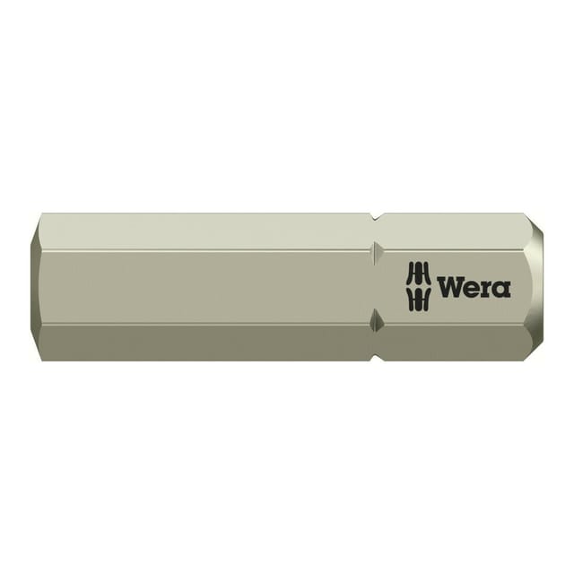 3840/1 ts 6KT-Bits, Edelstahl, Schlüsselweite (zöllig) 1/4', Länge 25 mm 10 Stk - Wera