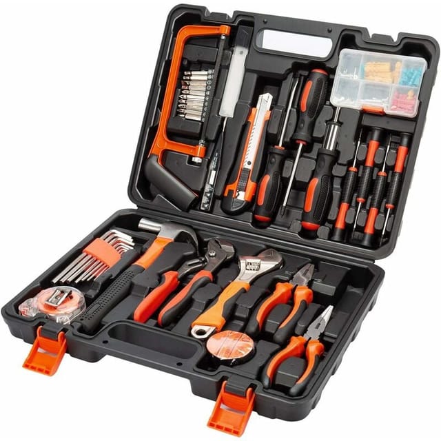 100-teiliger Komplett-Werkzeugsatz, Mechaniker-Werkzeugkasten, Werkzeuge für die tägliche Reparatur