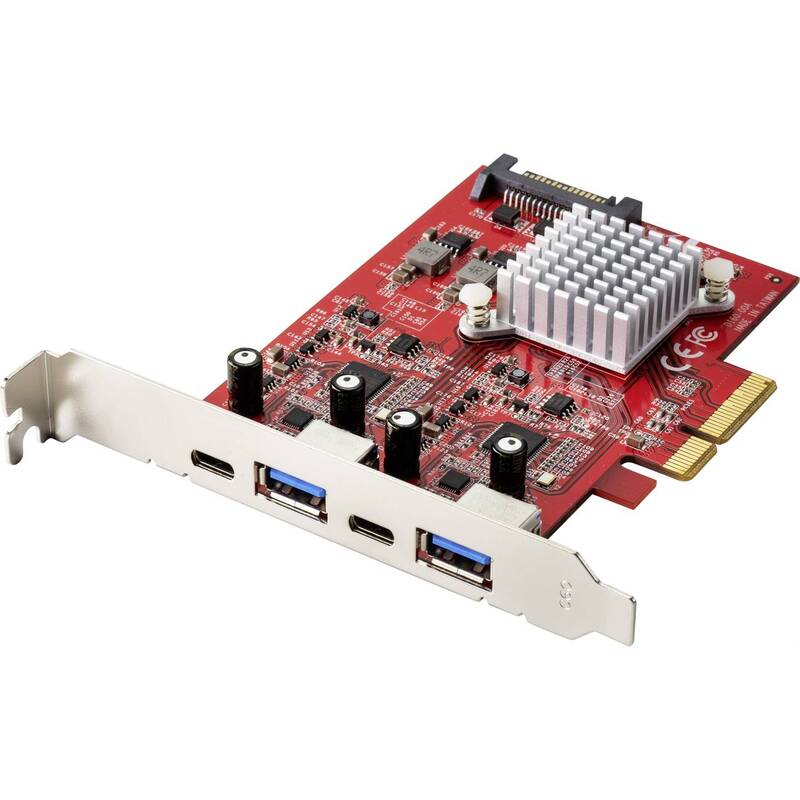 [neuwertig] B-ware Renkforce Controllerkarte Adapter Usb Karte Usb C Usb A Pcie Rf 4679642 4 Port