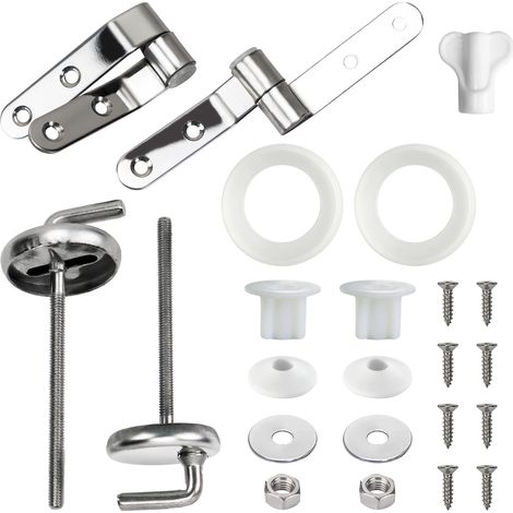 Stainless Alloy Replacement Toilet Seat Hinges Universal Top Fixing Hinge Parts For Seats