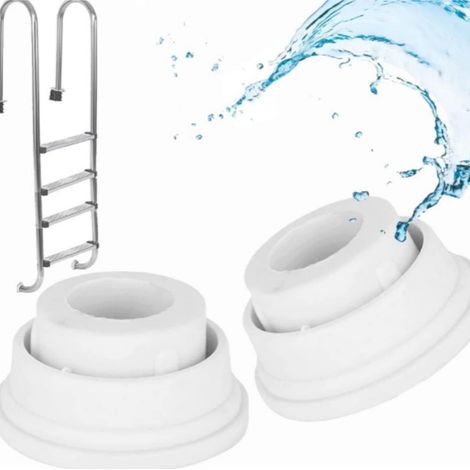 4-piece Set Of Pool Ladder Rubber Plugs, Universal Rubber Pool Ladder Plugs, Replacement Parts For Diving Machinery Staircase Accessories, White