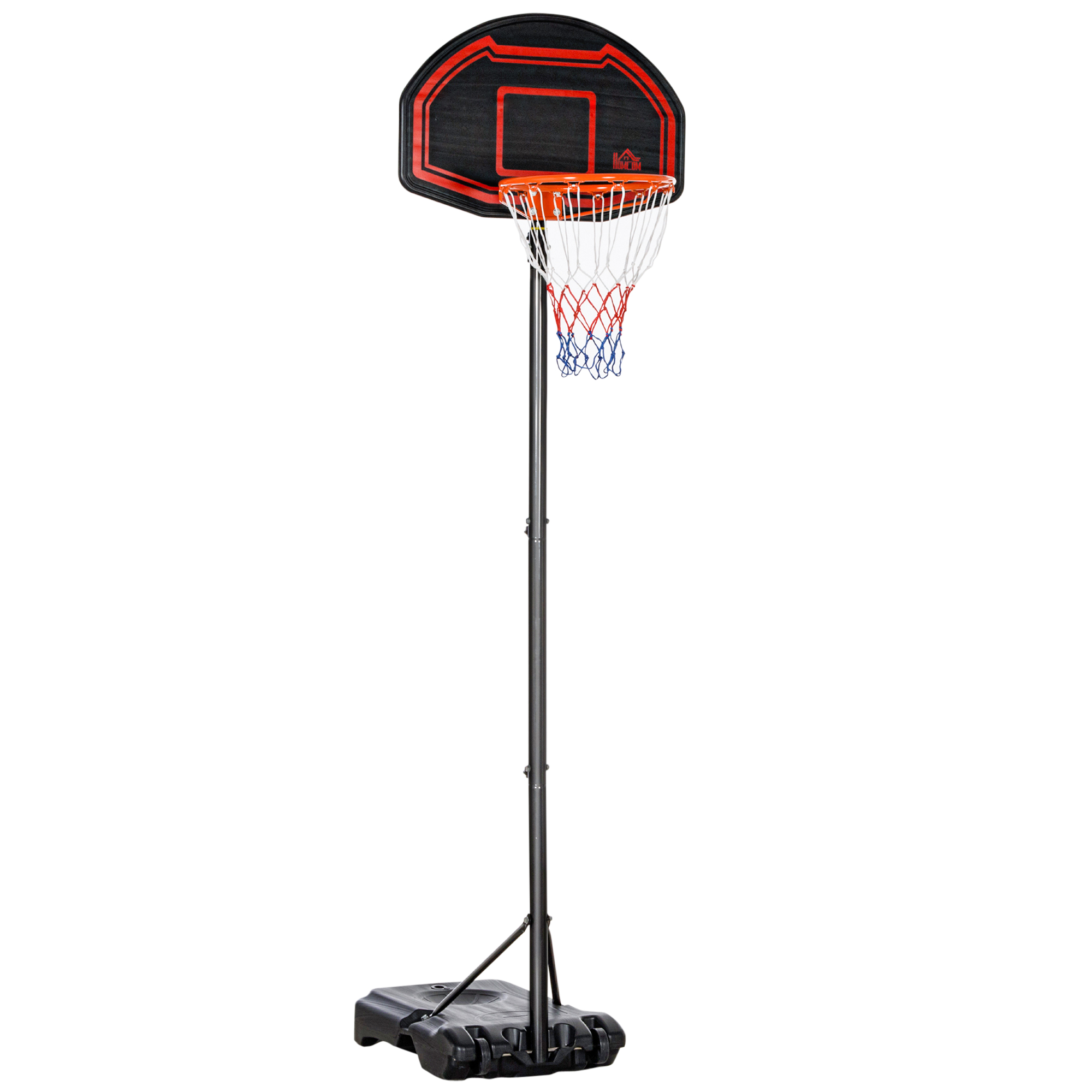 Outdoor-basketballkorb Mit Backboard-pfosten, Beschwertem Fuß Auf Rollen, Höhenverstellbar 2,1-2,6 M (korb)