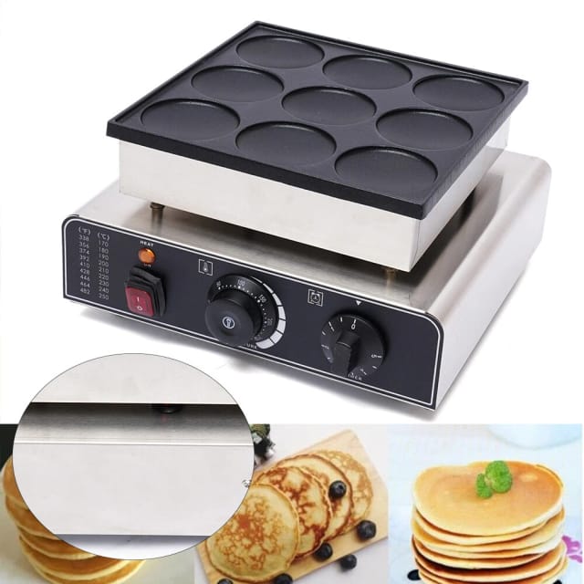 Neun Grille große Kapazität Brötmaschine, Edelstahl Waffel Maschine, Temperatureinstellbar, einstellbar, 32 29 17,5 cm