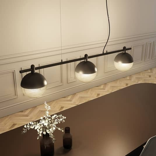 [gebraucht] B-ware Lucande Dustian Hängeleuchte, 3-fl., 124 Cm Lampe Leuchte Hängeleuchte Ip20 40w