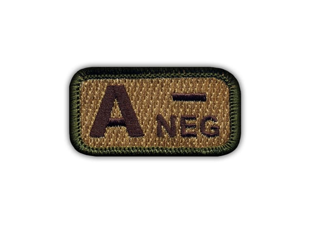 Patchion Blutgruppe A "neg" multitan - Aufnäher - Gestickter Aufnäher/Abzeichen/Emblem