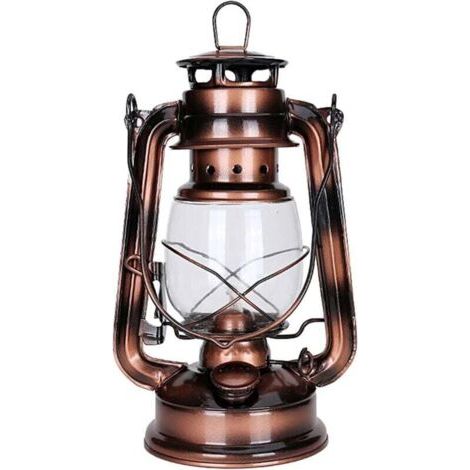 Lampe À Pétrole Vintage, Lanterne Vintage, Extérieur Lanterne Tempête, Lampe À Huile Vintage Avec Poignée Pour Intérieur Et Extérieur Jardin, Chemins, Paysage, Camping (bronze)