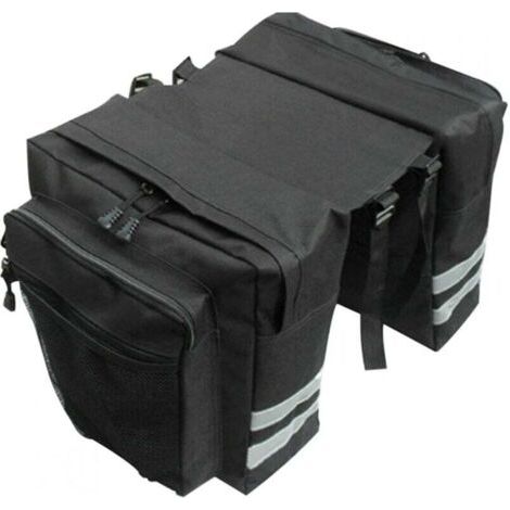 Sacoche Sacoche Vélo, Sac Etanche Arrière Tronc, Double Sacoche Vélo Porte-bagage, Sac Pliable Rangement Pour Déplacements, Voyages, Pique-niques, Cyclisme, Outdoor Sport(noir)