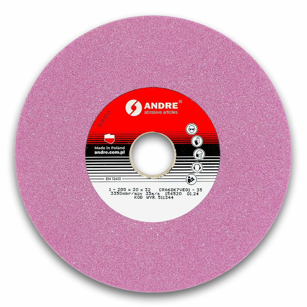 Andre Flachschleifscheibe 200 Mm X 20 Mm X 32 Mm Cra60k7ve01-35 Rosa "typ 1