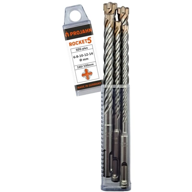 Rocket 5 SDS-plus Set 5-tlg. ø 6-8-10-12-14x160 mm - Projahn