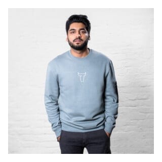 Heavy Crew Sweater utility organic cotton s sedona sage - Stier