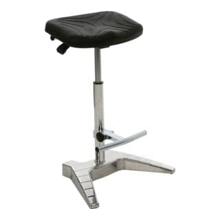 Xl Stehhilfe mit Fußstütze Sitzhöhe 700-880mm Belastbarkeit 150 kg softer PU-Sitz - Stier