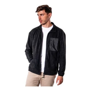 Zip Fleece m Black - Stier