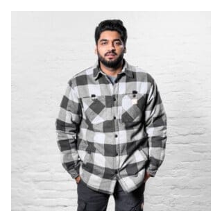 Heavy Lumber Jacket bci cotton s buffalo plaid grey - Stier